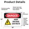 Signmission High Voltage 230 Volts Danger Sign, Vinyl Decal, 18in W x 12in L, 2PK OS-2PACK-DS-D-1218-L-2197 - alternate 5